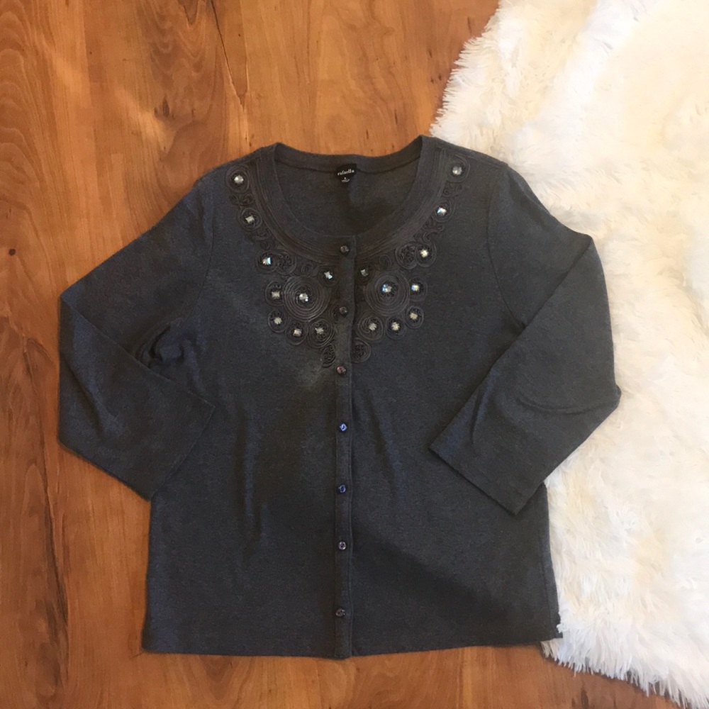 Rafaella 3/4 Sleeve Cardigan Size L